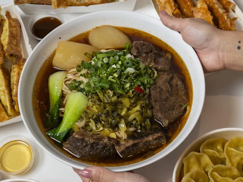 Bafang Dumpling’s beef noodle soup
